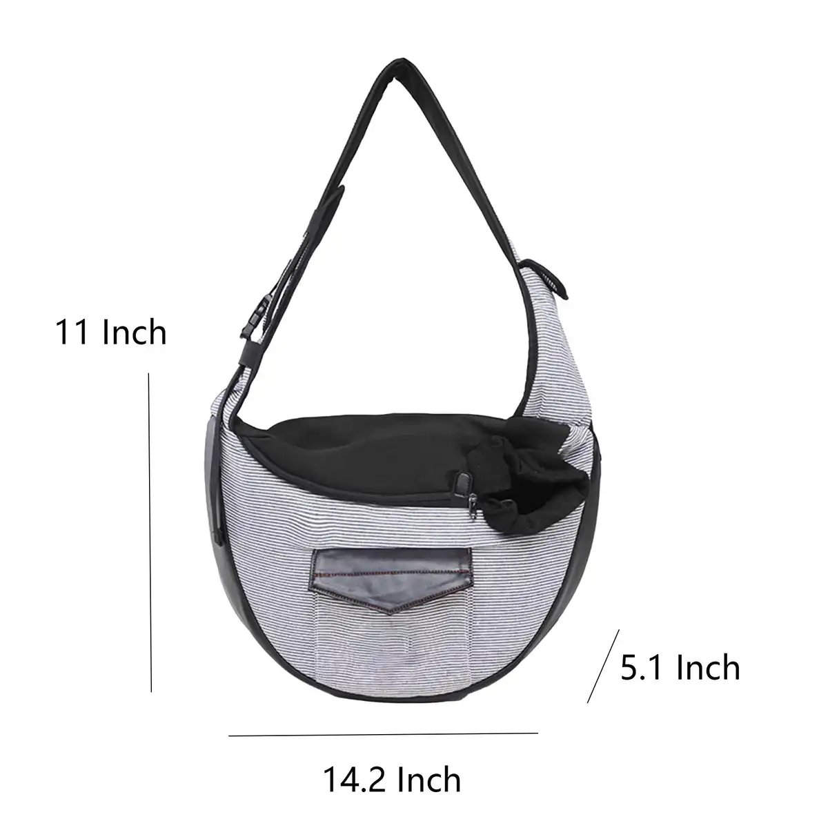 Breathable Cotton Crossbody Pet Carrier product detail view