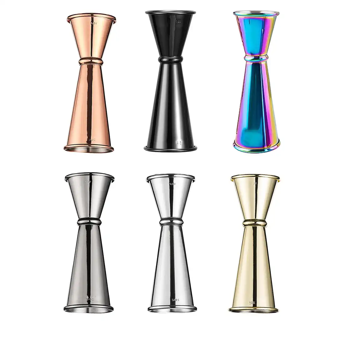 Japanese Double Cocktail Jigger 1oz 2oz alternate product angle