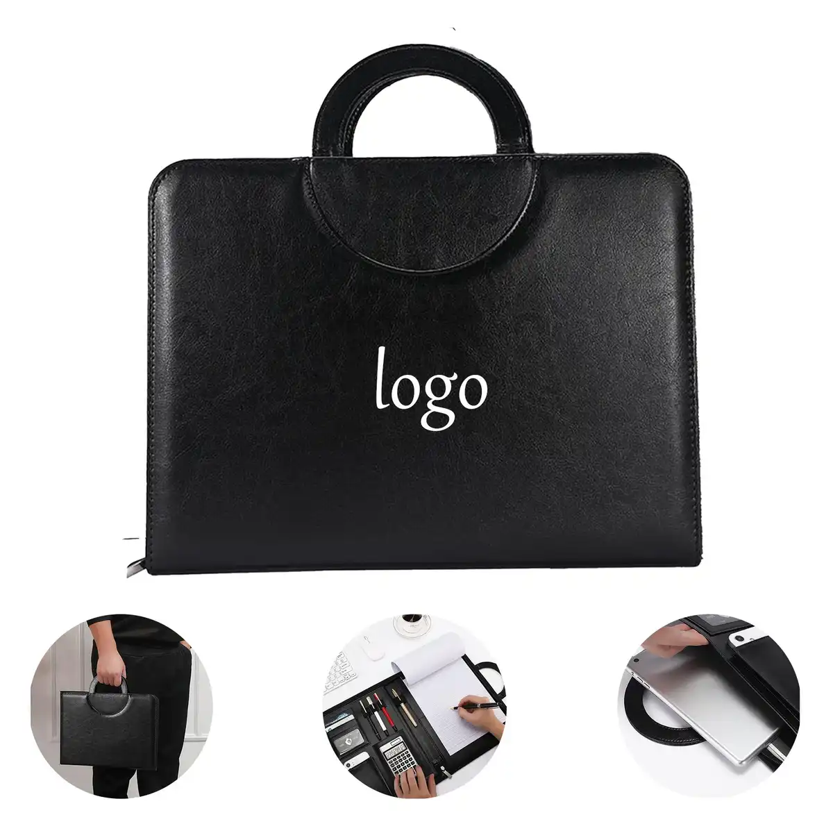 Executive PU Leather Laptop Briefcase