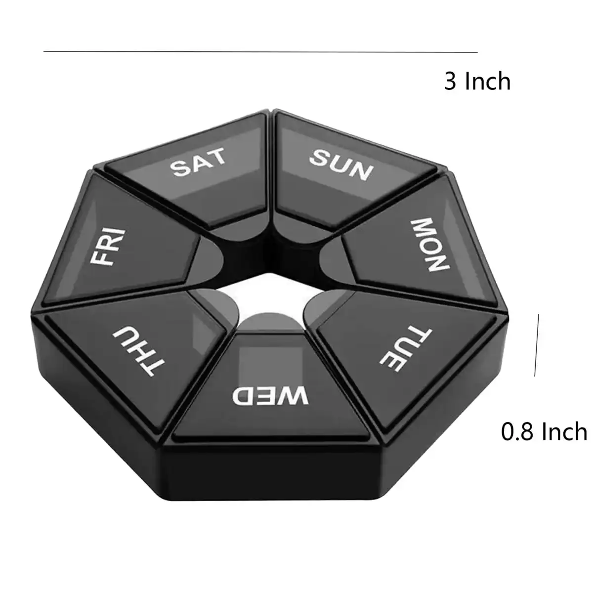 Weekly Pill Organizer Secure Travel Dispenser product detail view