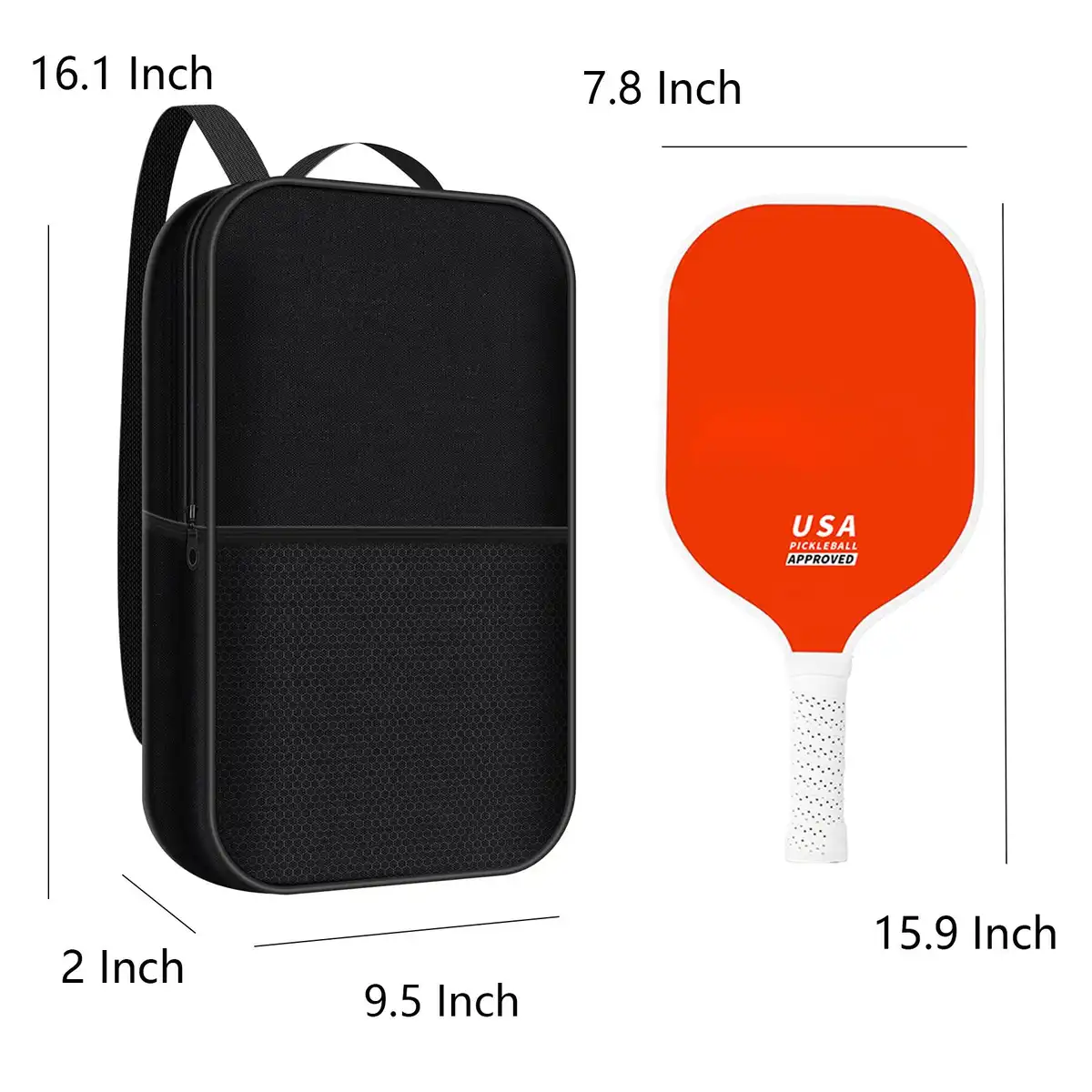 Fiberglass Pickleball Paddle Duo with Balls product detail view