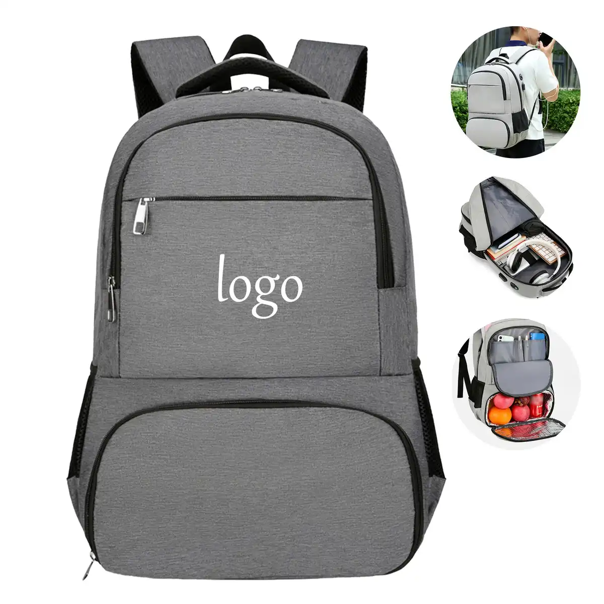 Insulated Cooler Backpack USB Charging