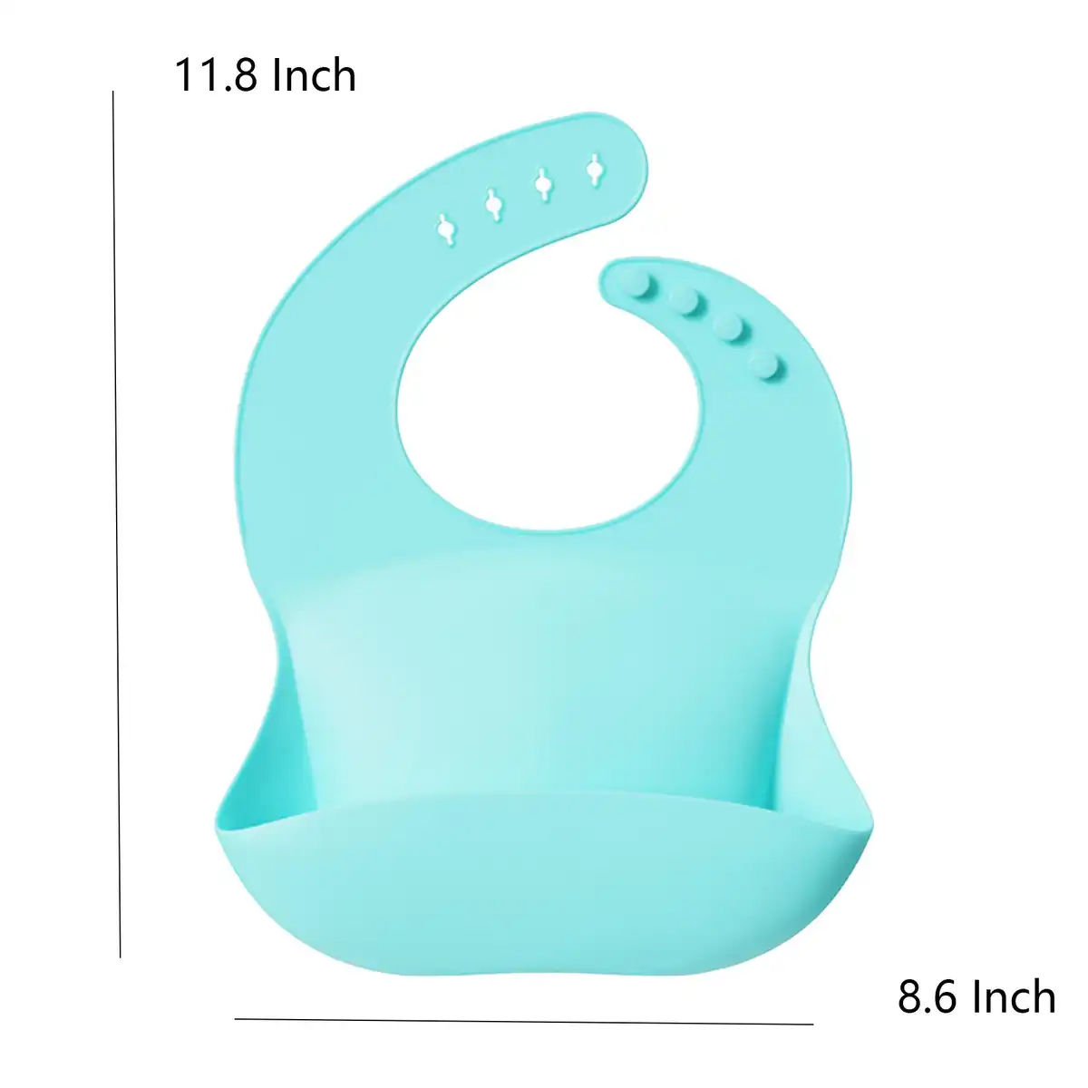 Silicone Baby Feeding Bib with Pocket product detail view