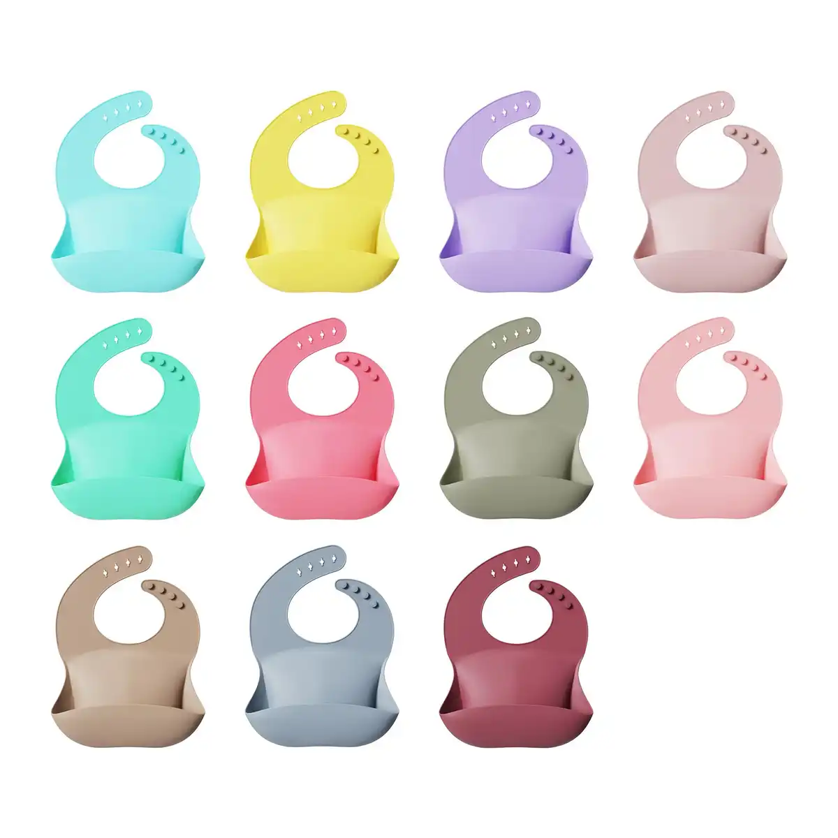 Silicone Baby Feeding Bib with Pocket alternate product angle