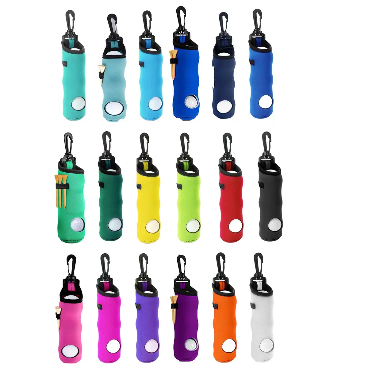 Lightweight Golf Ball Pouch with Tee Holder alternate product angle