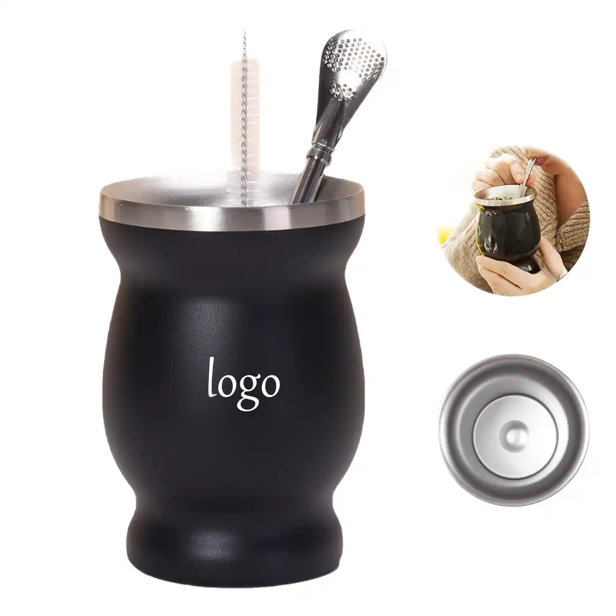 Double Wall Stainless Steel Mate Set