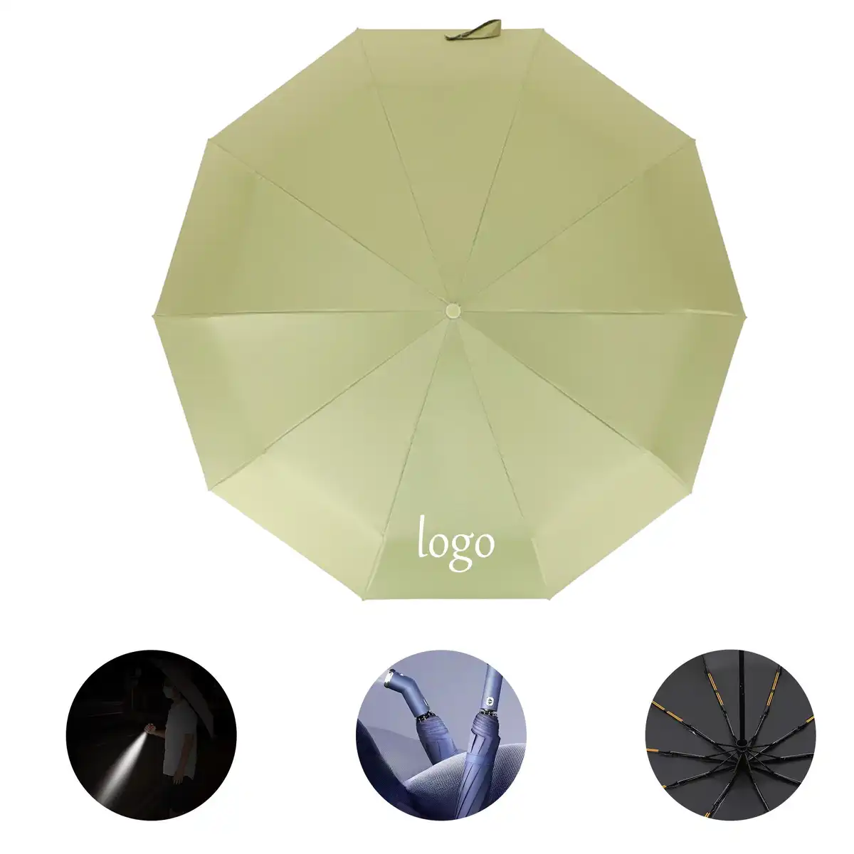 LED Windproof Folding Umbrella