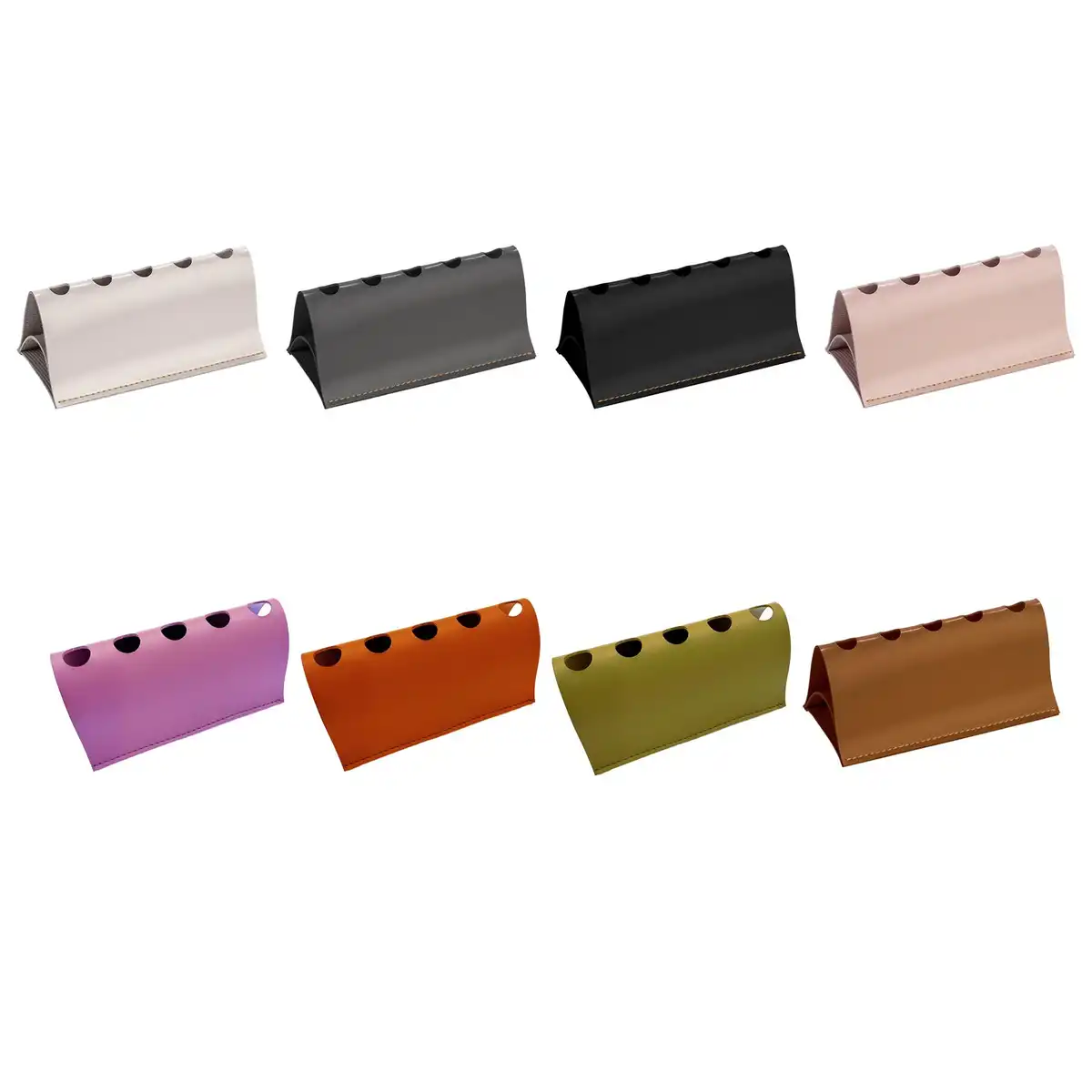 Vintage PU Leather Desk Pen Holder alternate product angle