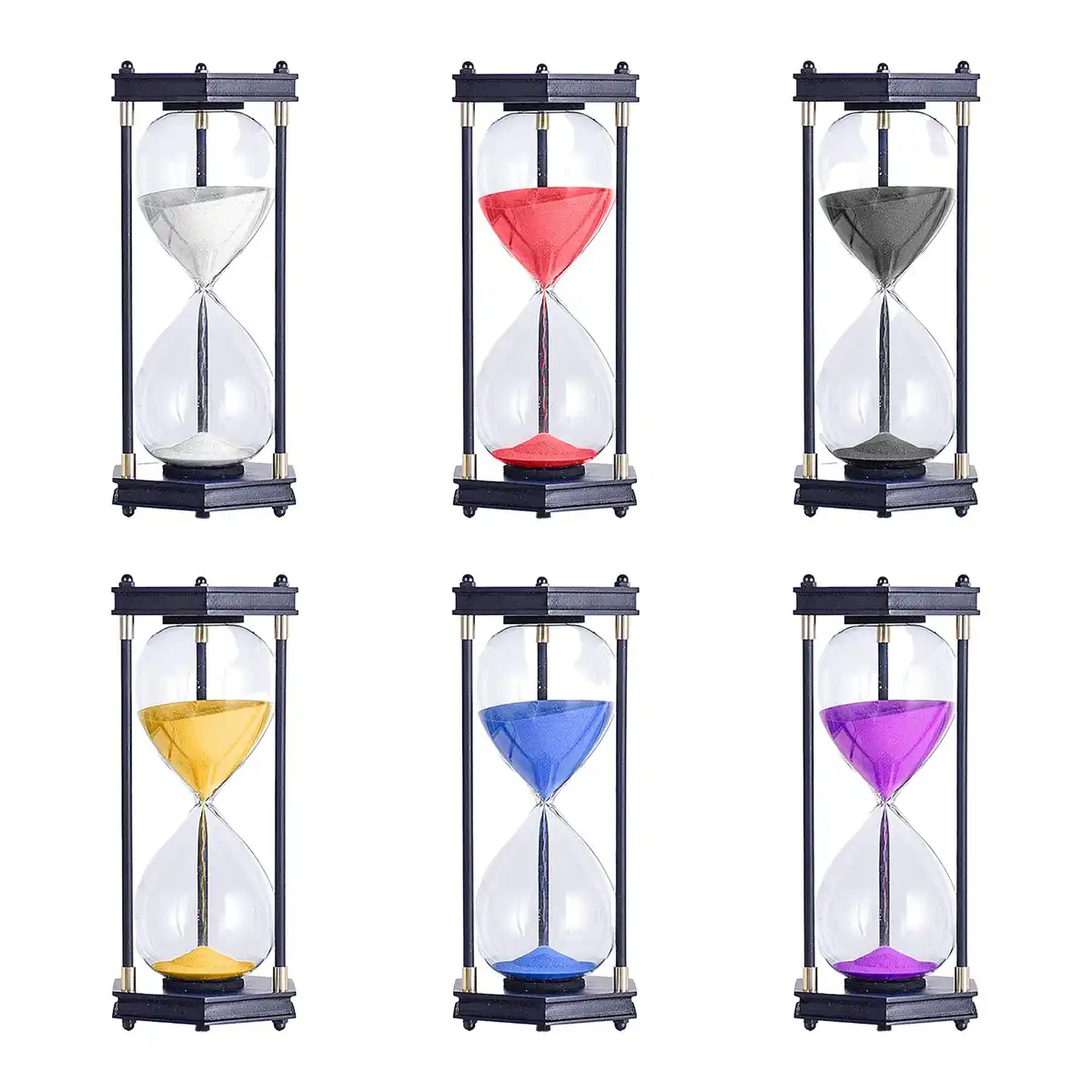 Elegant Glass Hourglass Timepiece alternate product angle
