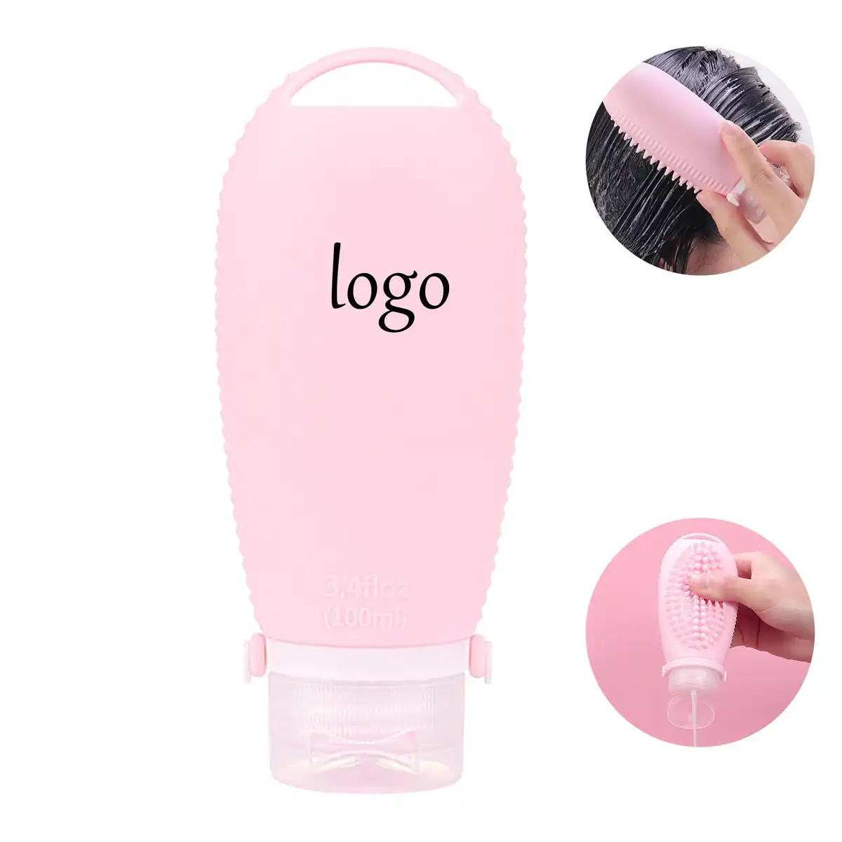 Leakproof Silicone Travel Bottle with Brush