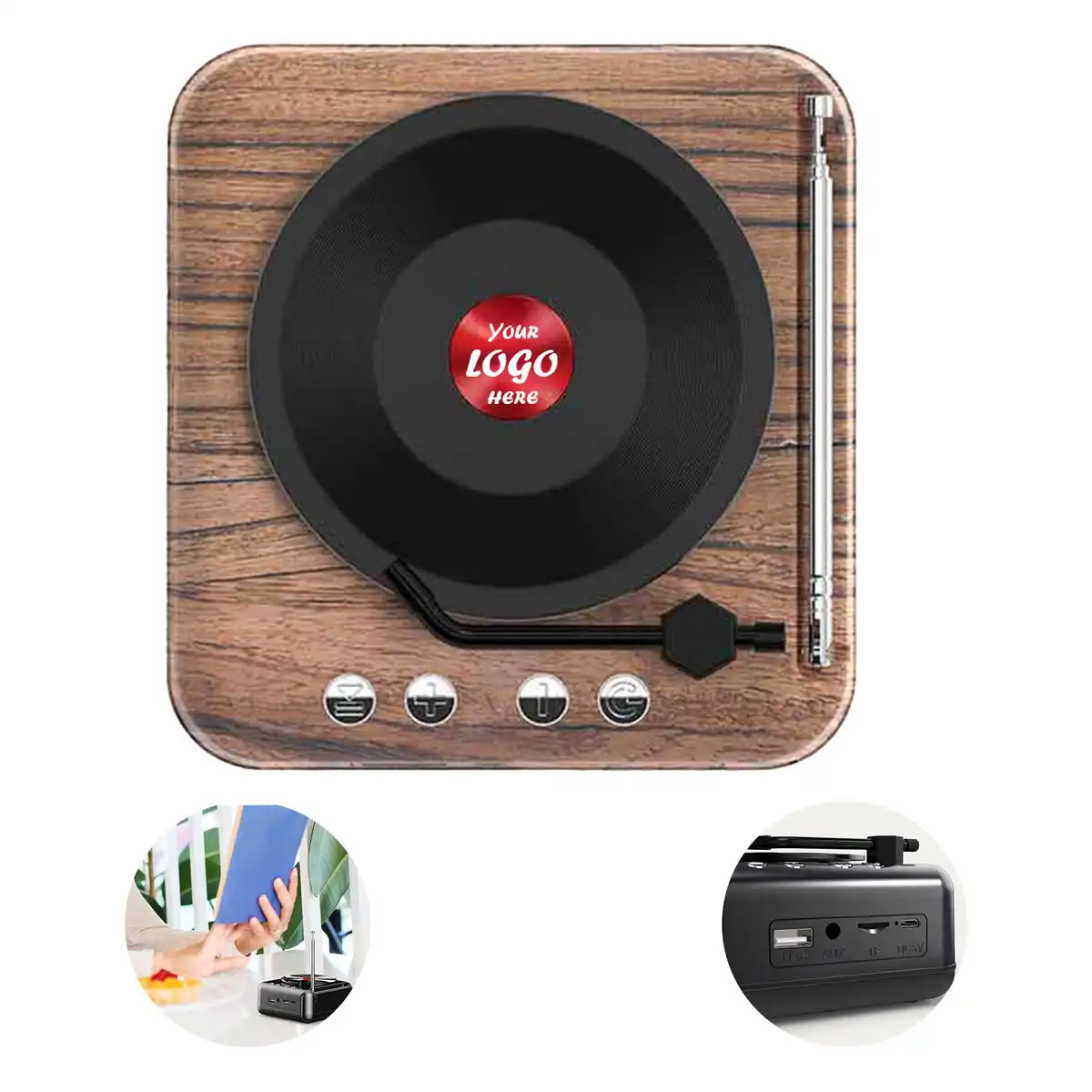 Retro Bluetooth Turntable Speaker