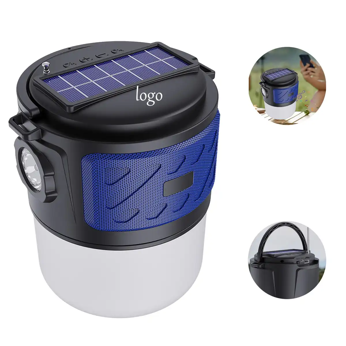 Solar Speaker Lantern with Flashlight
