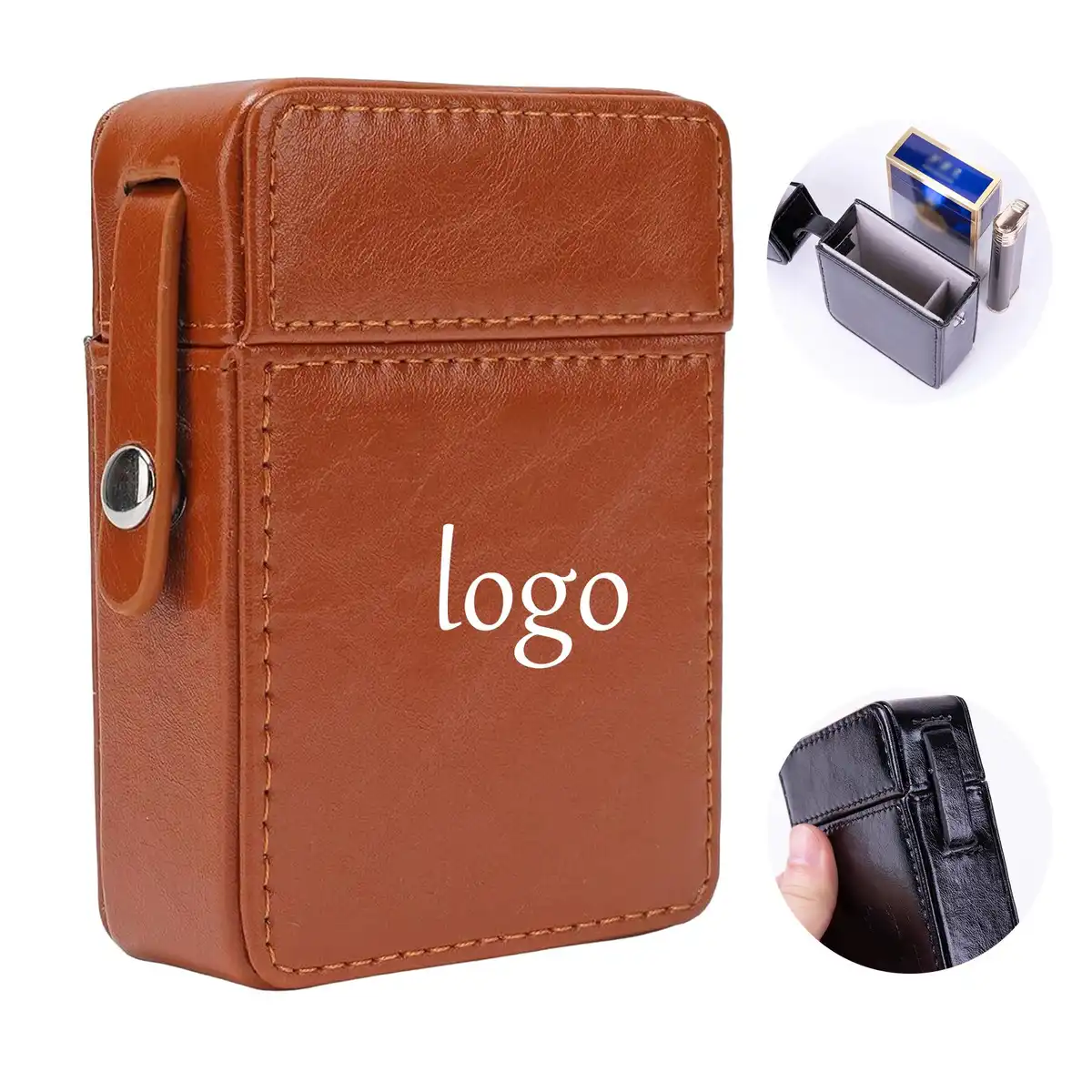 Sleek Leather Cigarette Holder
