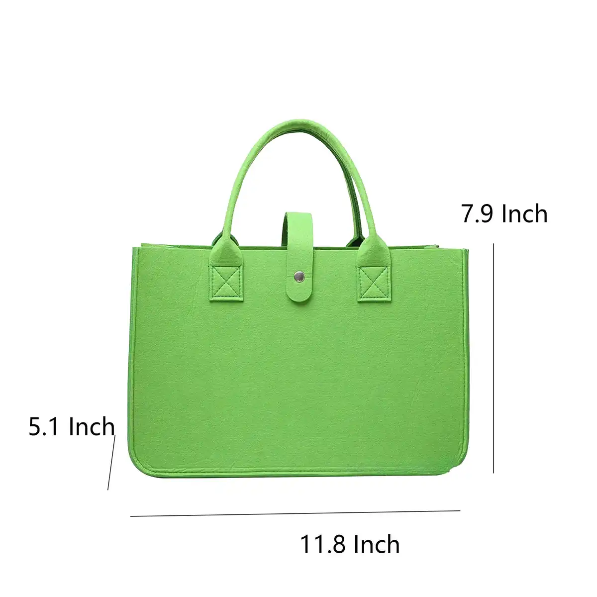 Felt Tote Bag with Secure Zipper product detail view