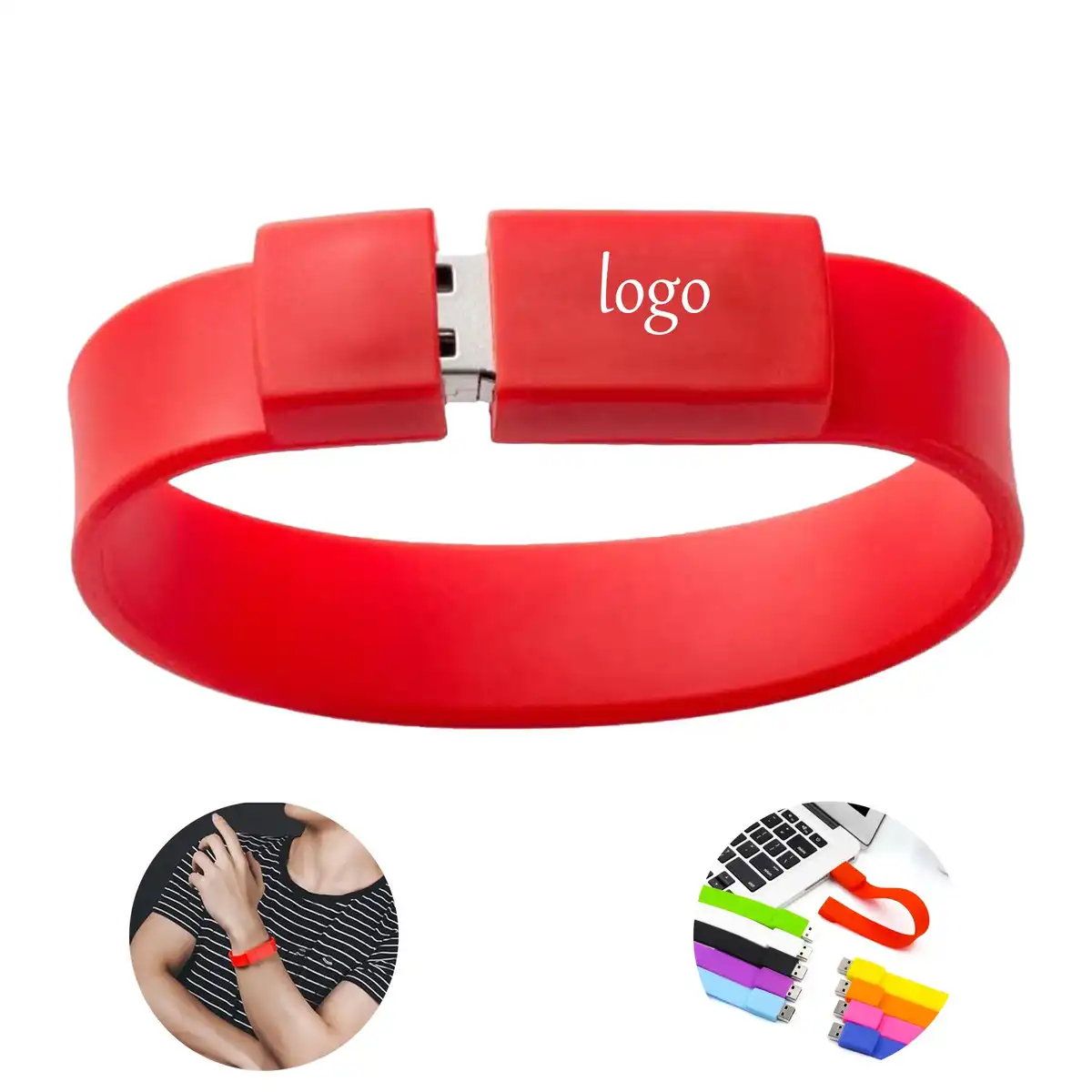 Flexible Silicone USB Bracelet Drive