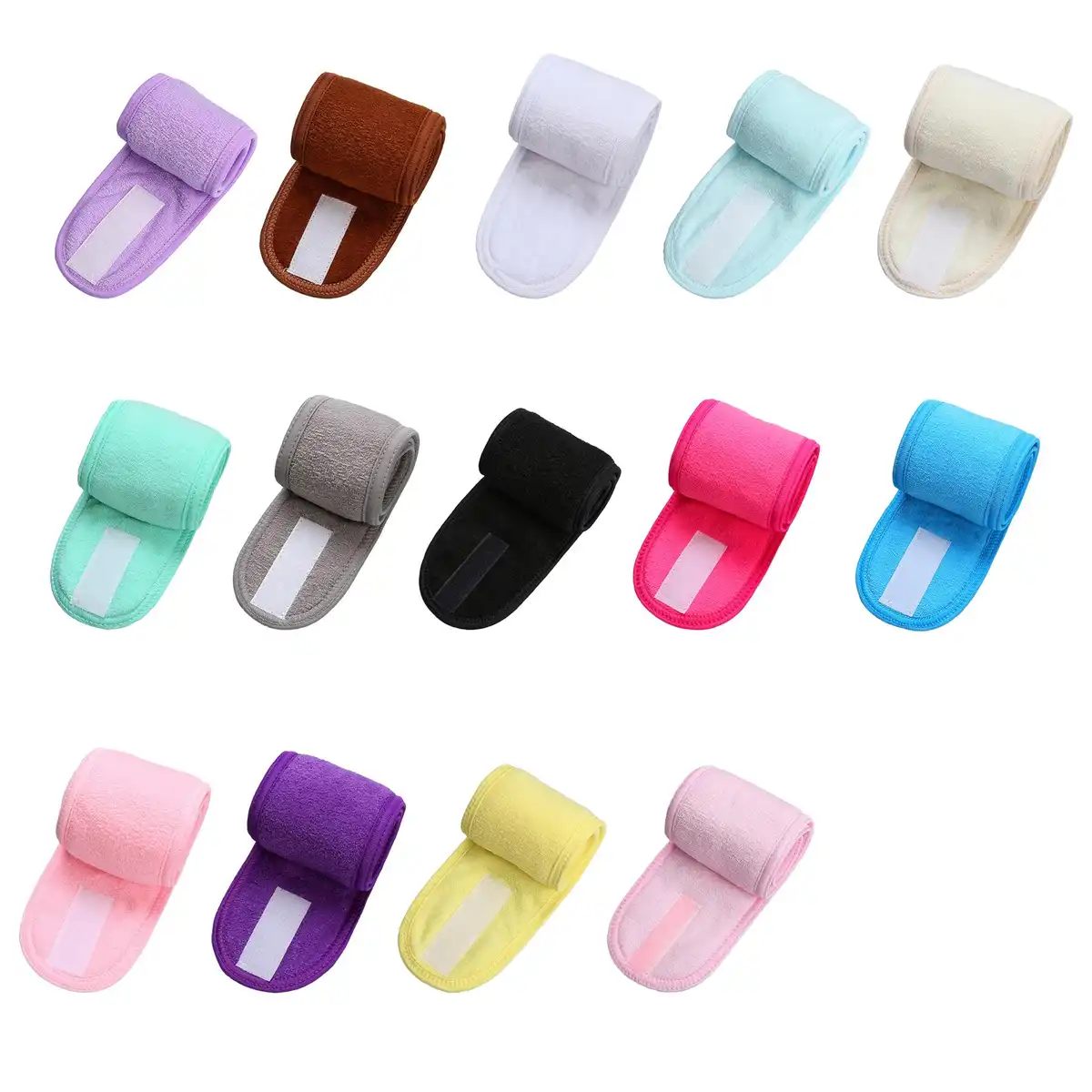 Soft Microfiber Spa Headband Set alternate product angle
