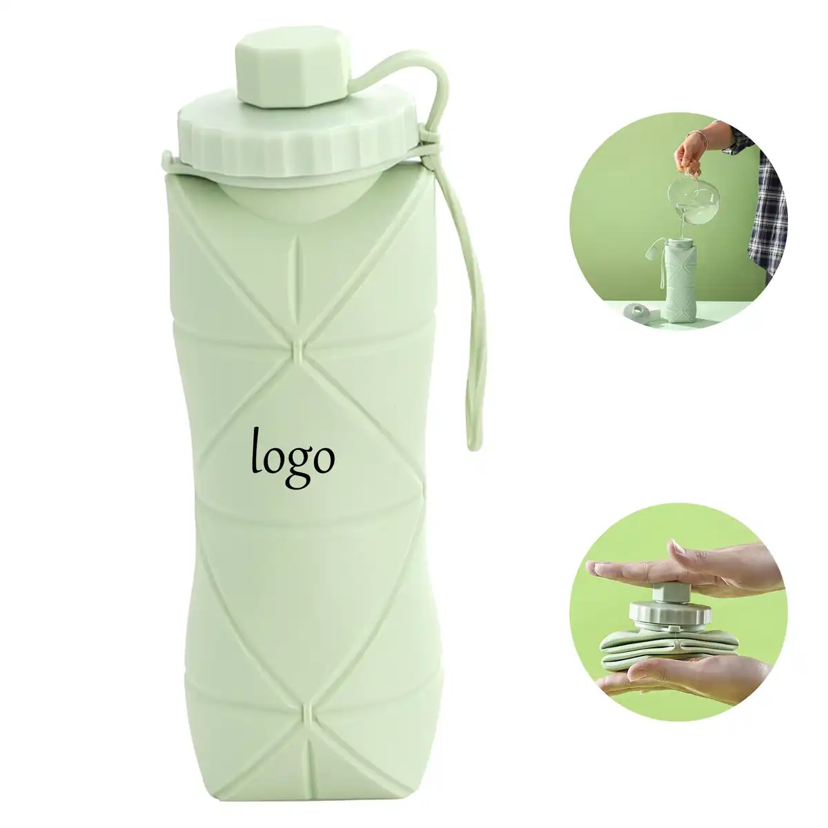 Compact Foldable Silicone Hydration Bottle