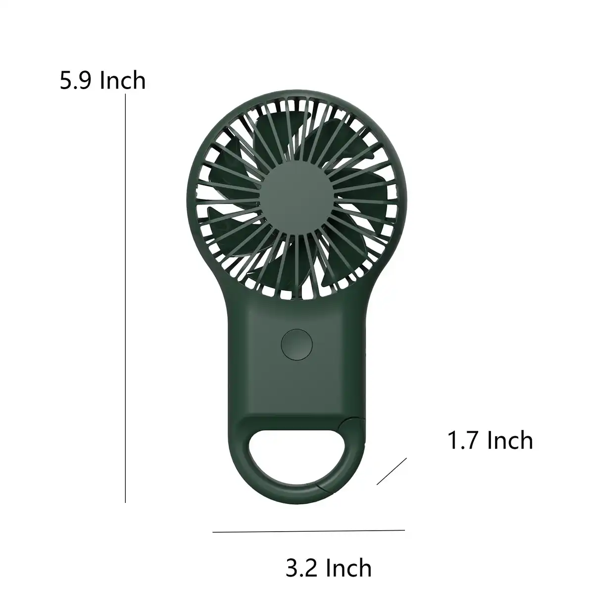 Rechargeable Carabiner Clip Fan Tri Speed product detail view