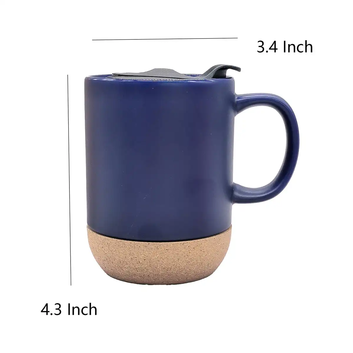Ceramic Barista Mugs with Cork Base product detail view