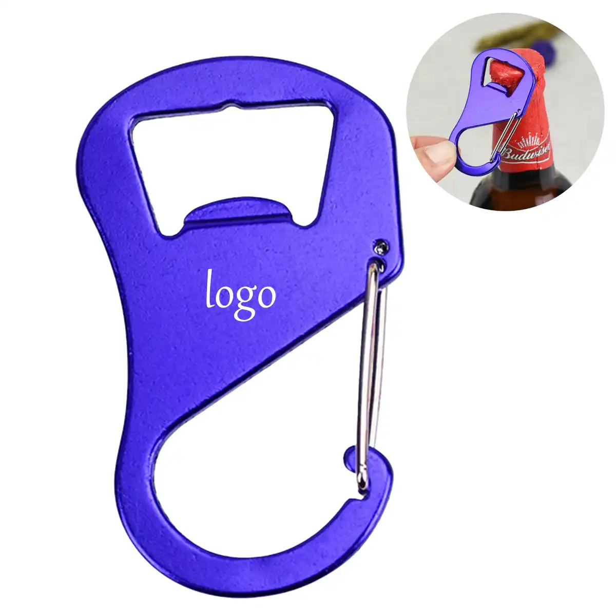 Rugged Metal Carabiner Bottle Opener