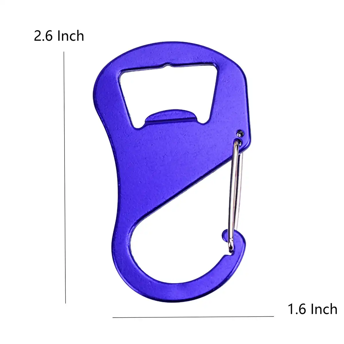 Rugged Metal Carabiner Bottle Opener product detail view