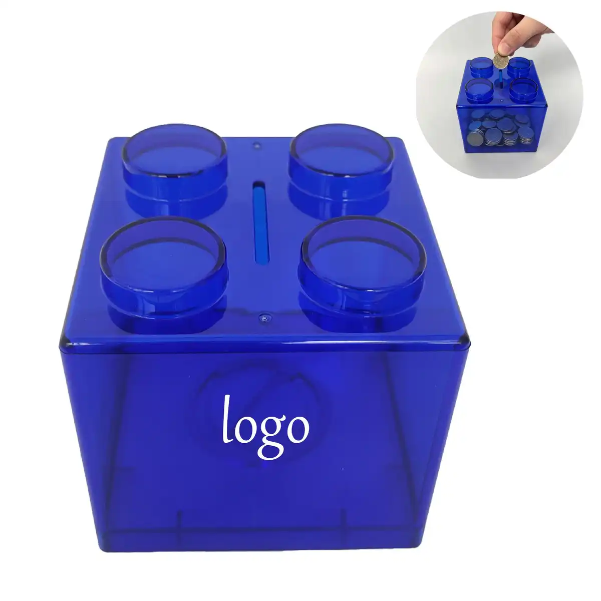 Colorful Acrylic Savings Coin Bank Blocks