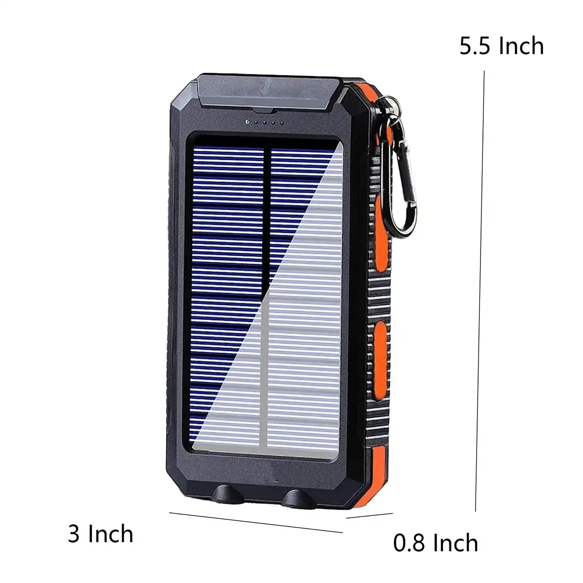 Rugged Solar Charger with Dual Lights product detail view