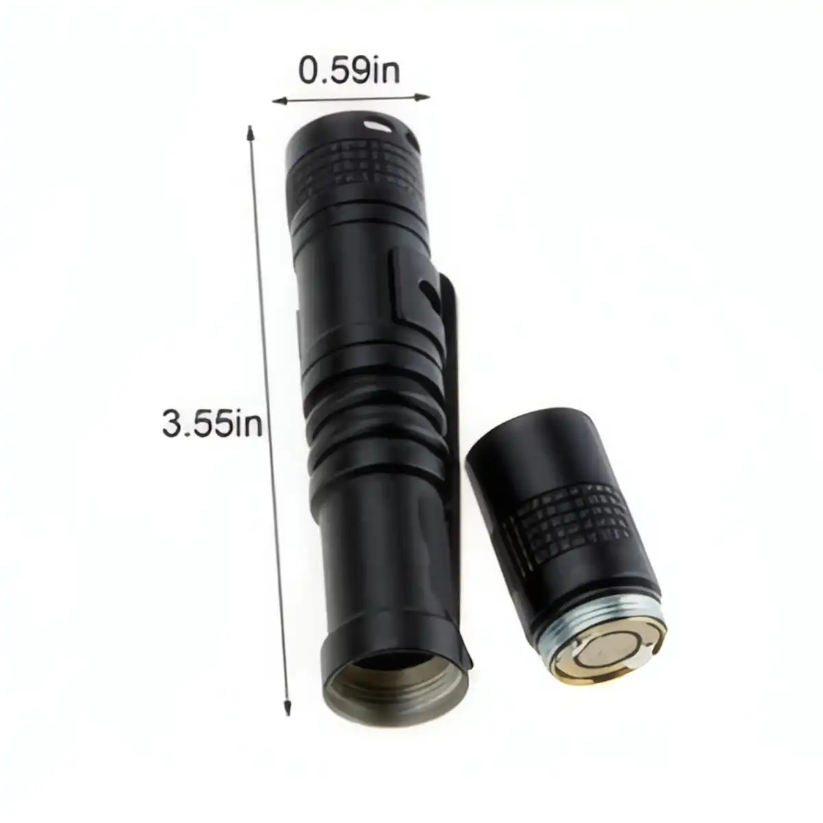Mini LED Flashlight Keychain Clip product detail view