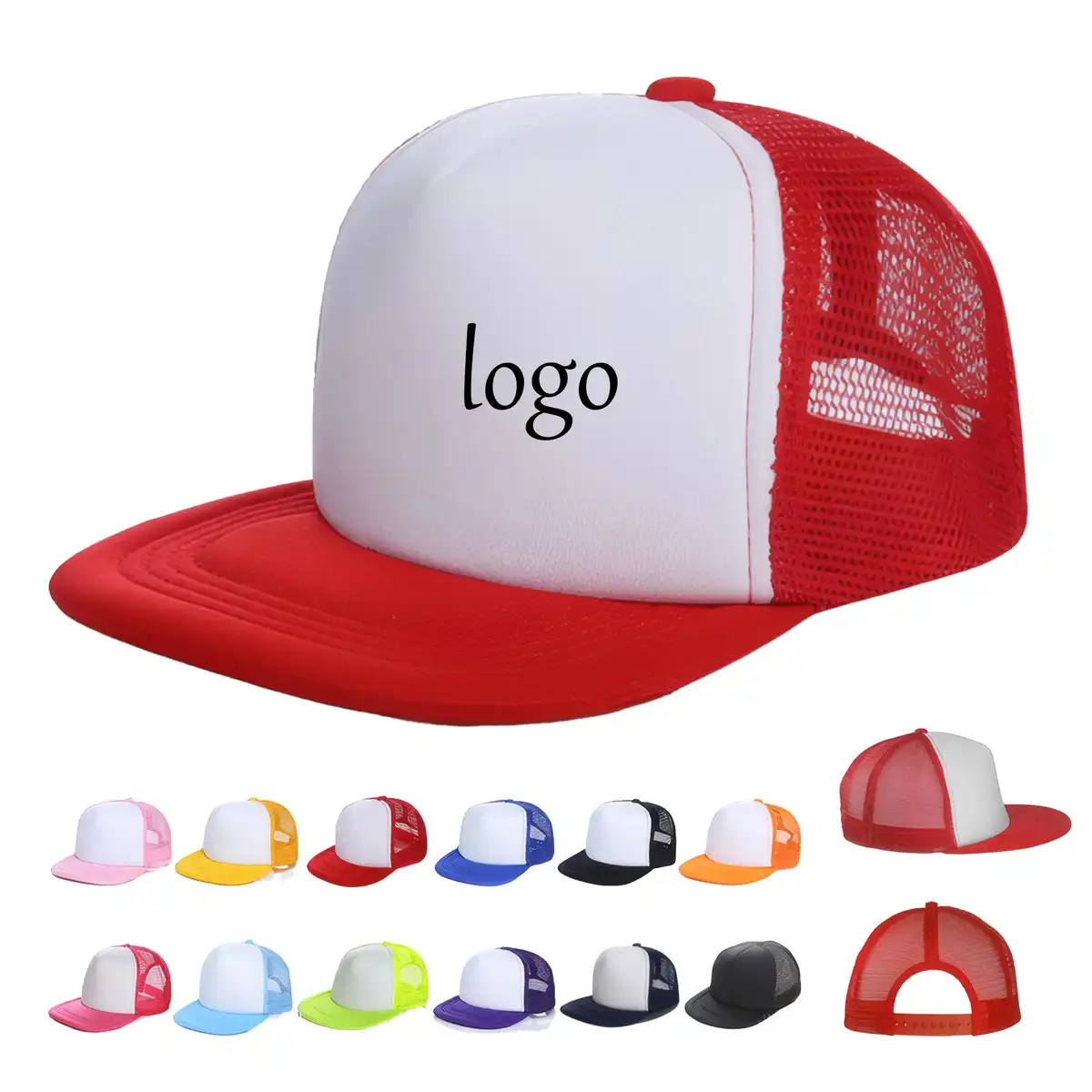 Premium Flat Billed Foam Trucker Cap