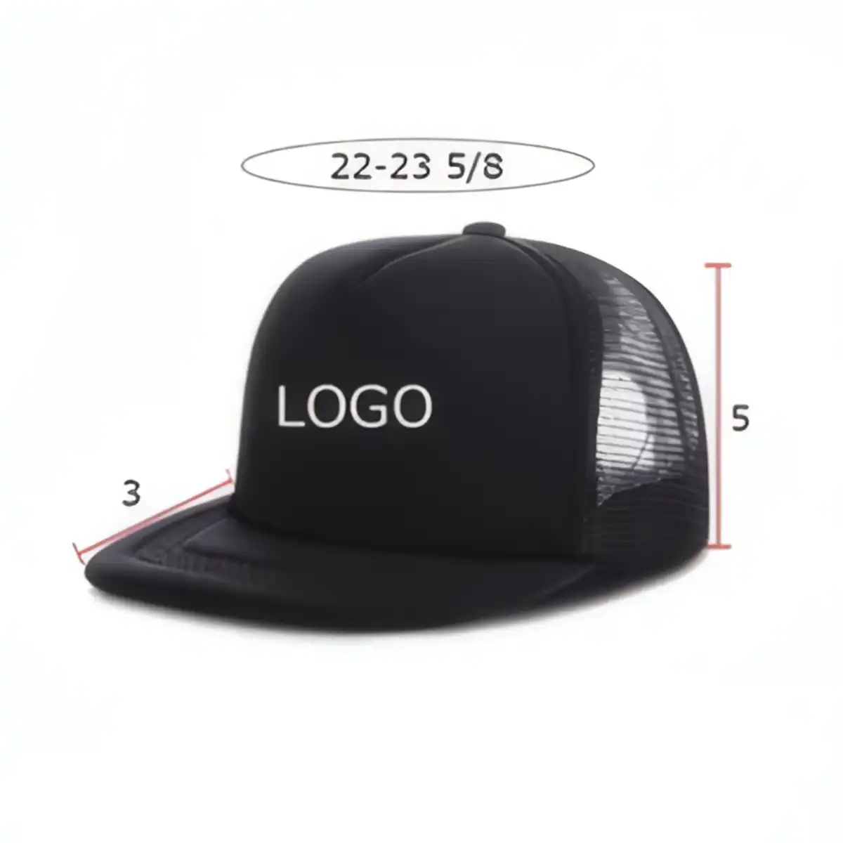 Premium Flat Billed Foam Trucker Cap product detail view