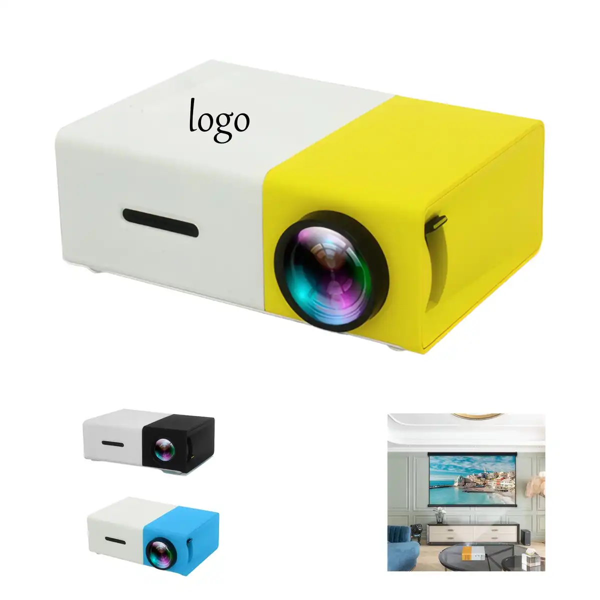 Portable 1080p Mini Projector Theater