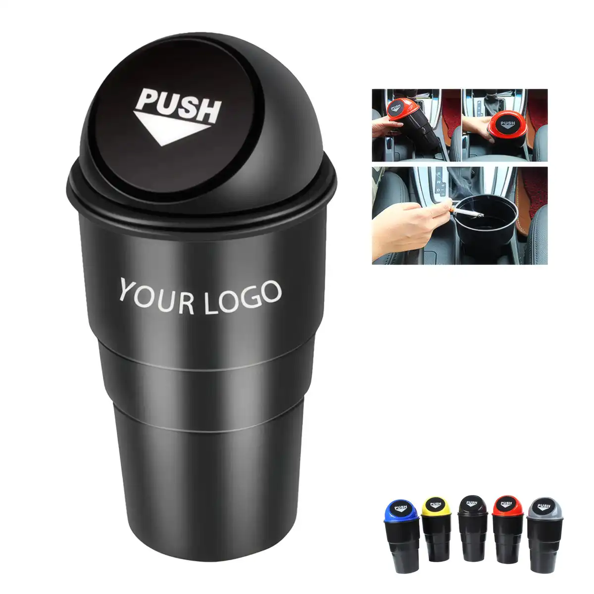 Compact Car Trash Bin with Lid