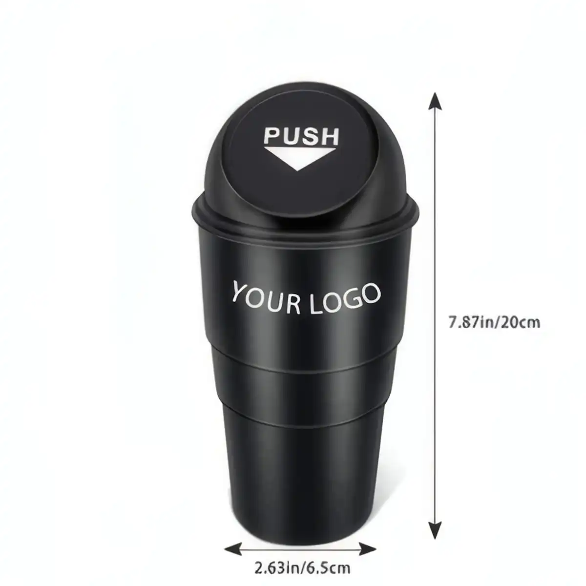 Compact Car Trash Bin with Lid product detail view