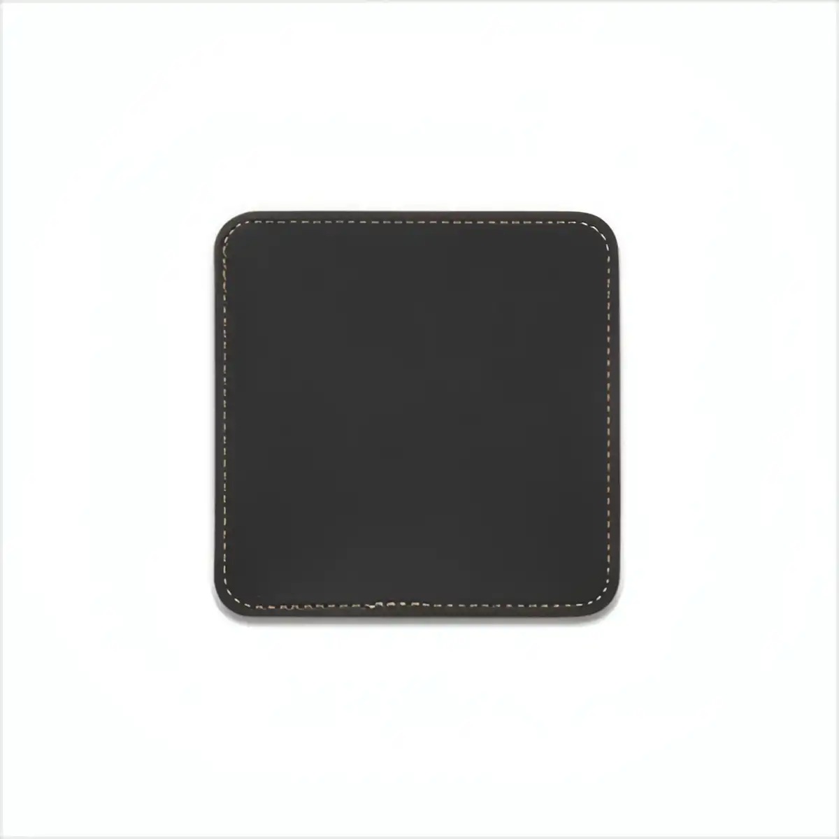 Elegant Leather Coaster Set with Holder product close-up
