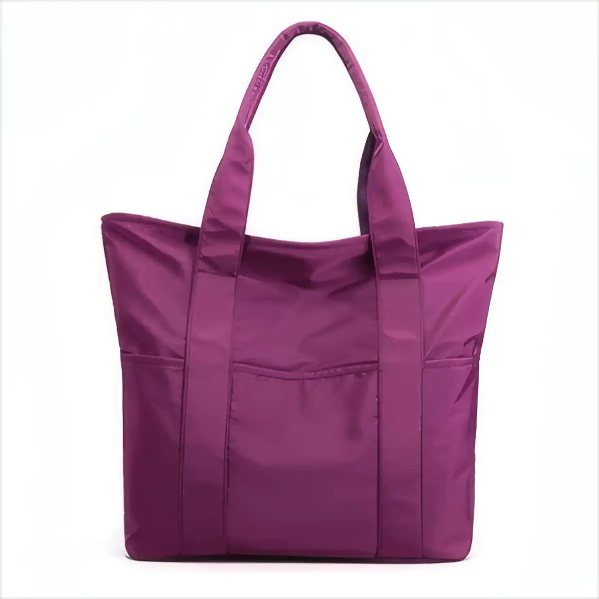 Waterproof Nylon Tote with Pockets custom logo imprint view