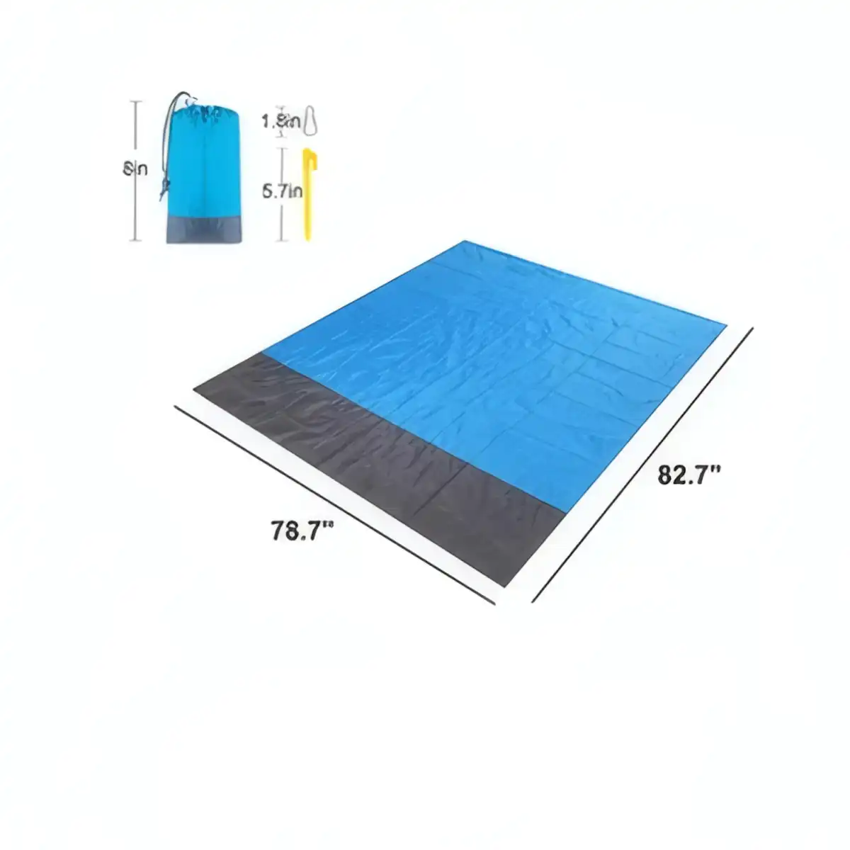 Ultralight Sandproof Folding Beach Mat product detail view