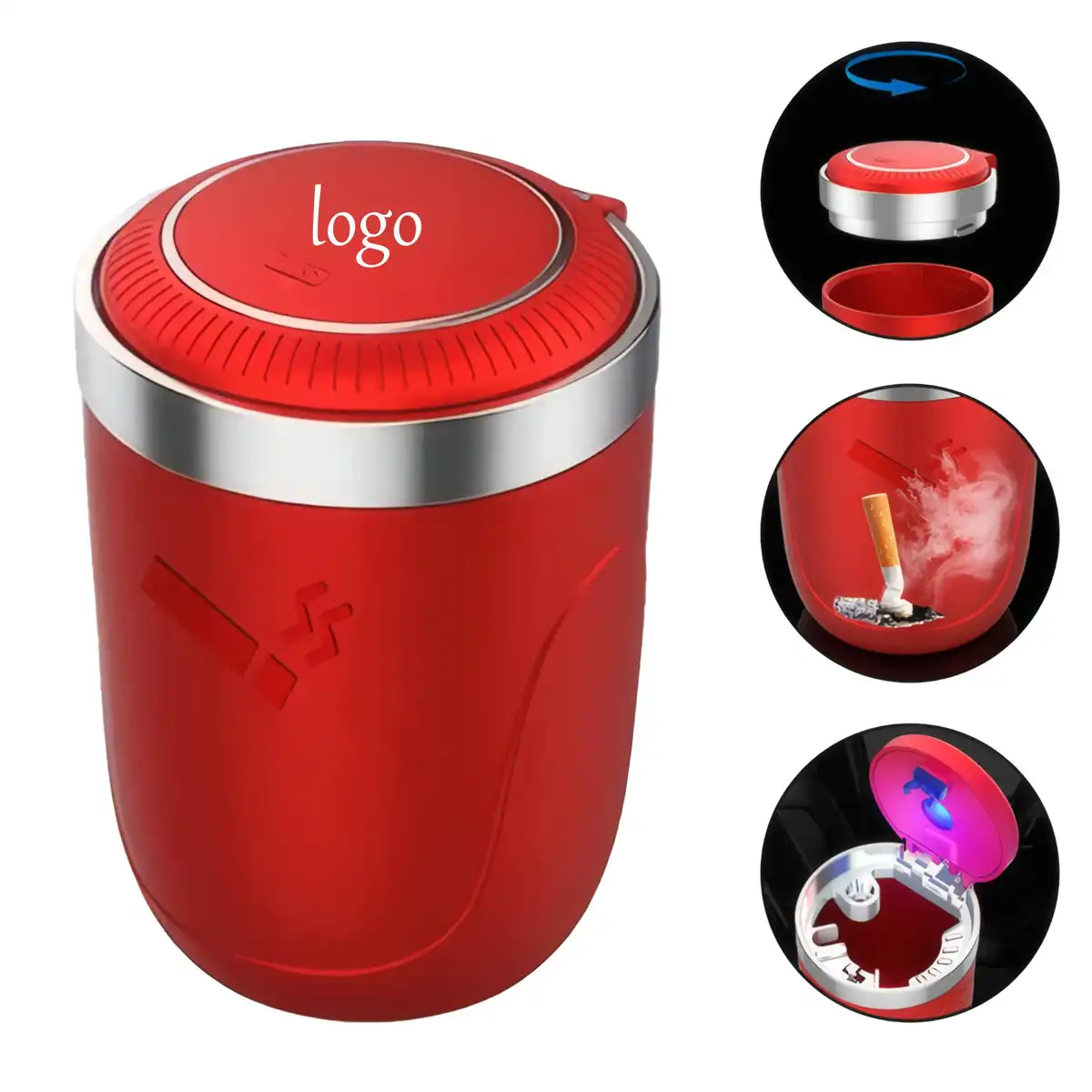 LED Illuminated Car Ashtray