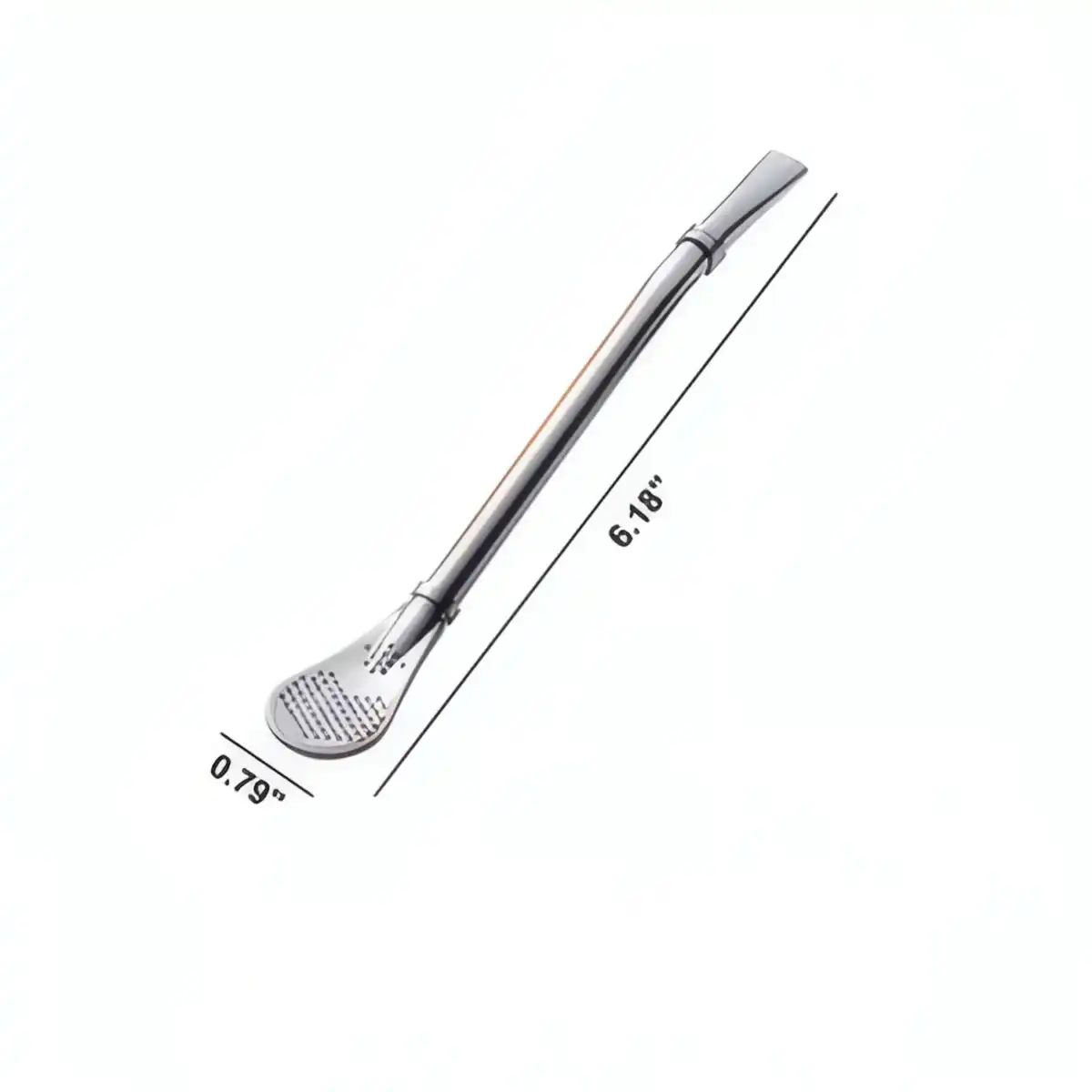 Premium Stainless Steel Spoon Straws alternate product angle