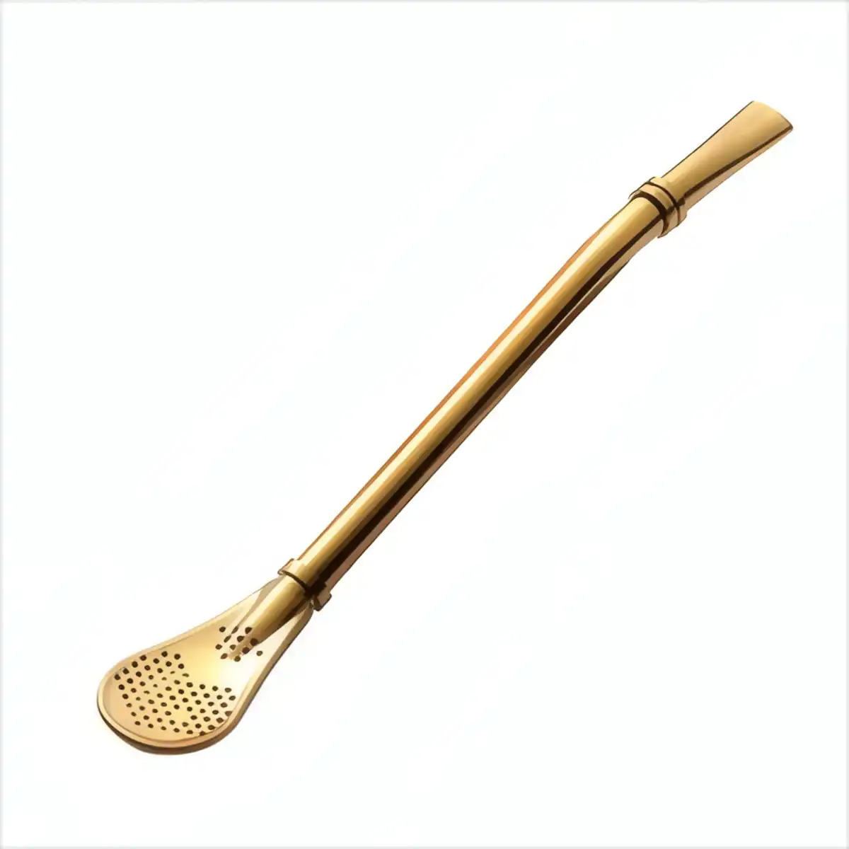 Premium Stainless Steel Spoon Straws product in use