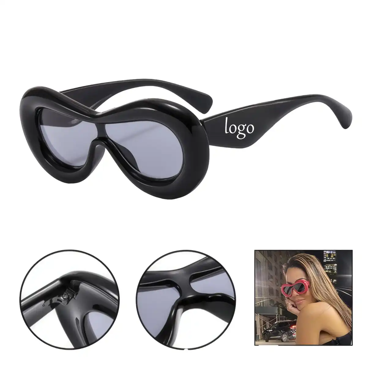 Bold Inflated UV Protection Sunglasses