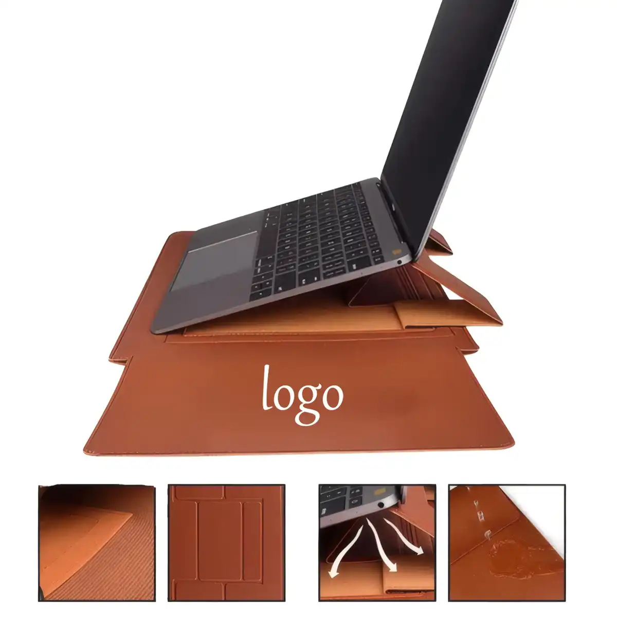 Durable Leather Laptop Sleeve Stand