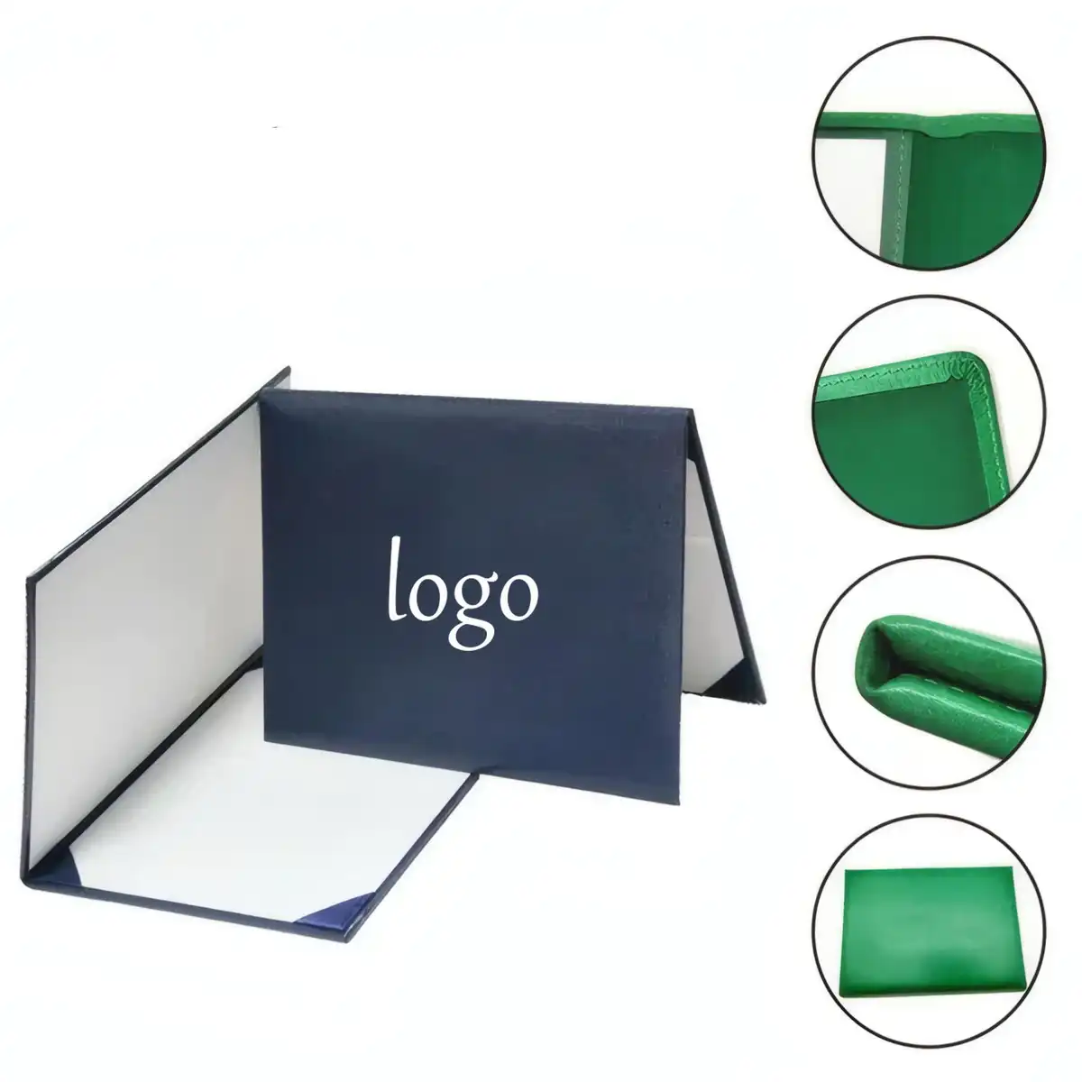 Elegant Leather Diploma Presentation Portfolio