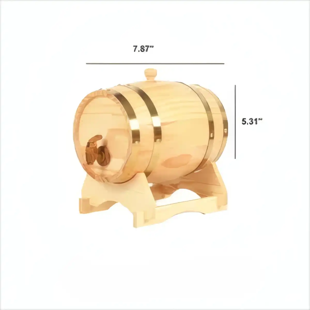 Premium Pine Whiskey Barrel Dispenser product detail view