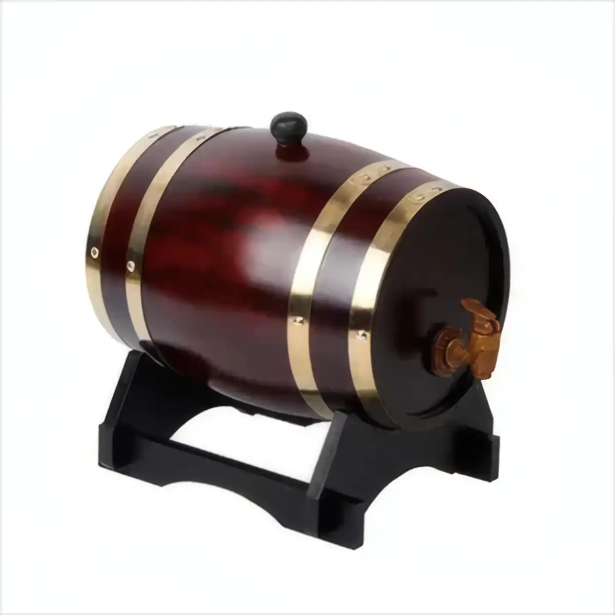 Premium Pine Whiskey Barrel Dispenser alternate product angle