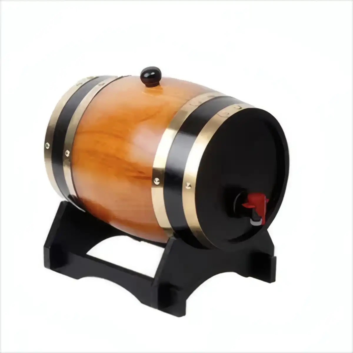 Premium Pine Whiskey Barrel Dispenser product close-up