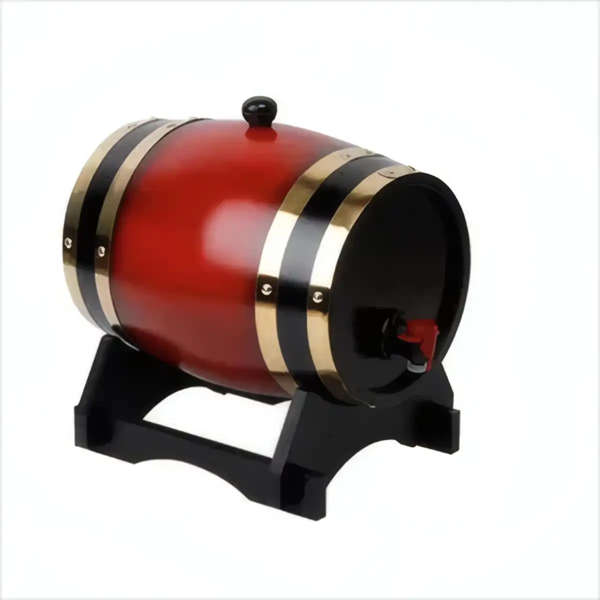 Premium Pine Whiskey Barrel Dispenser product with accessories
