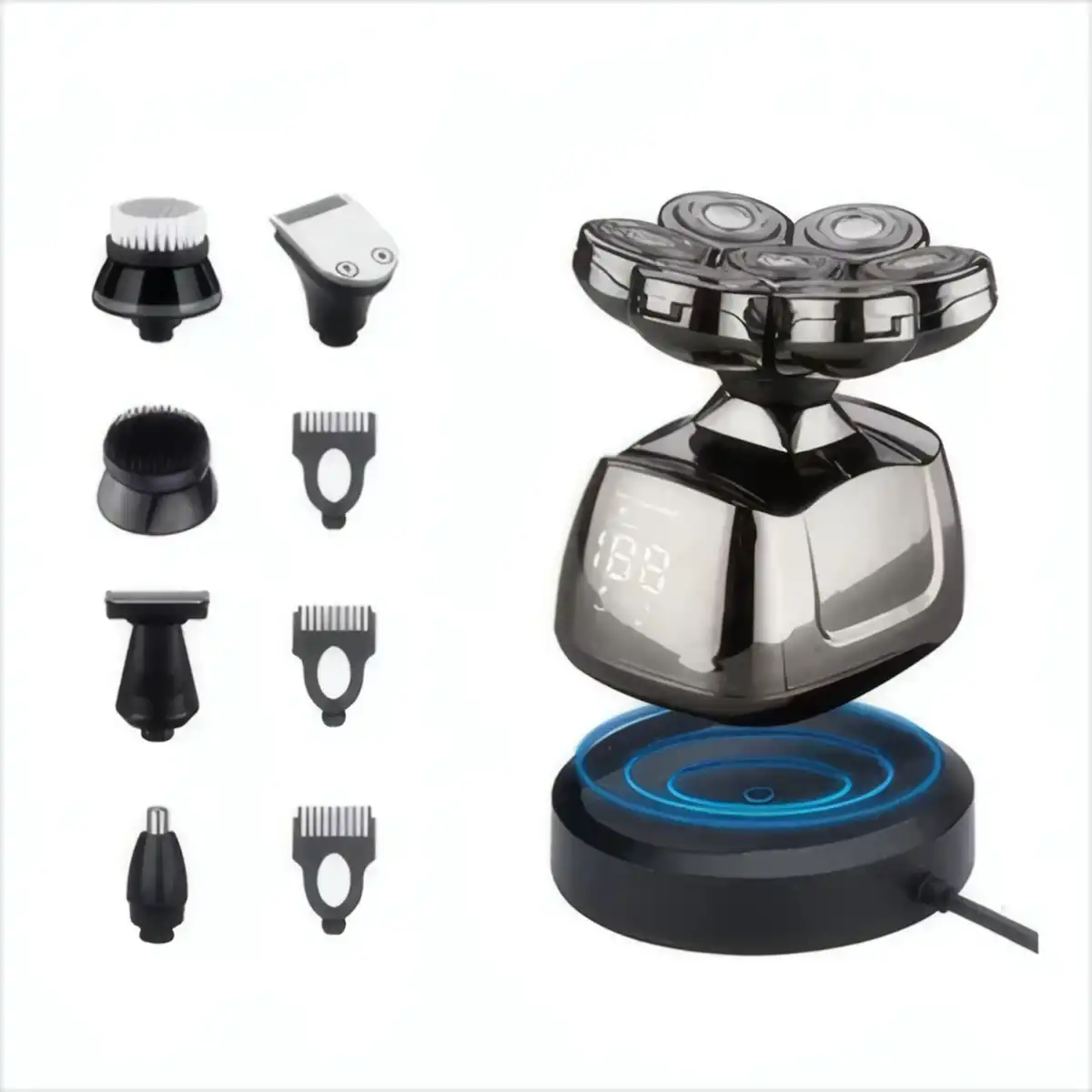 6D Rotary Electric Razor with LED product detail view
