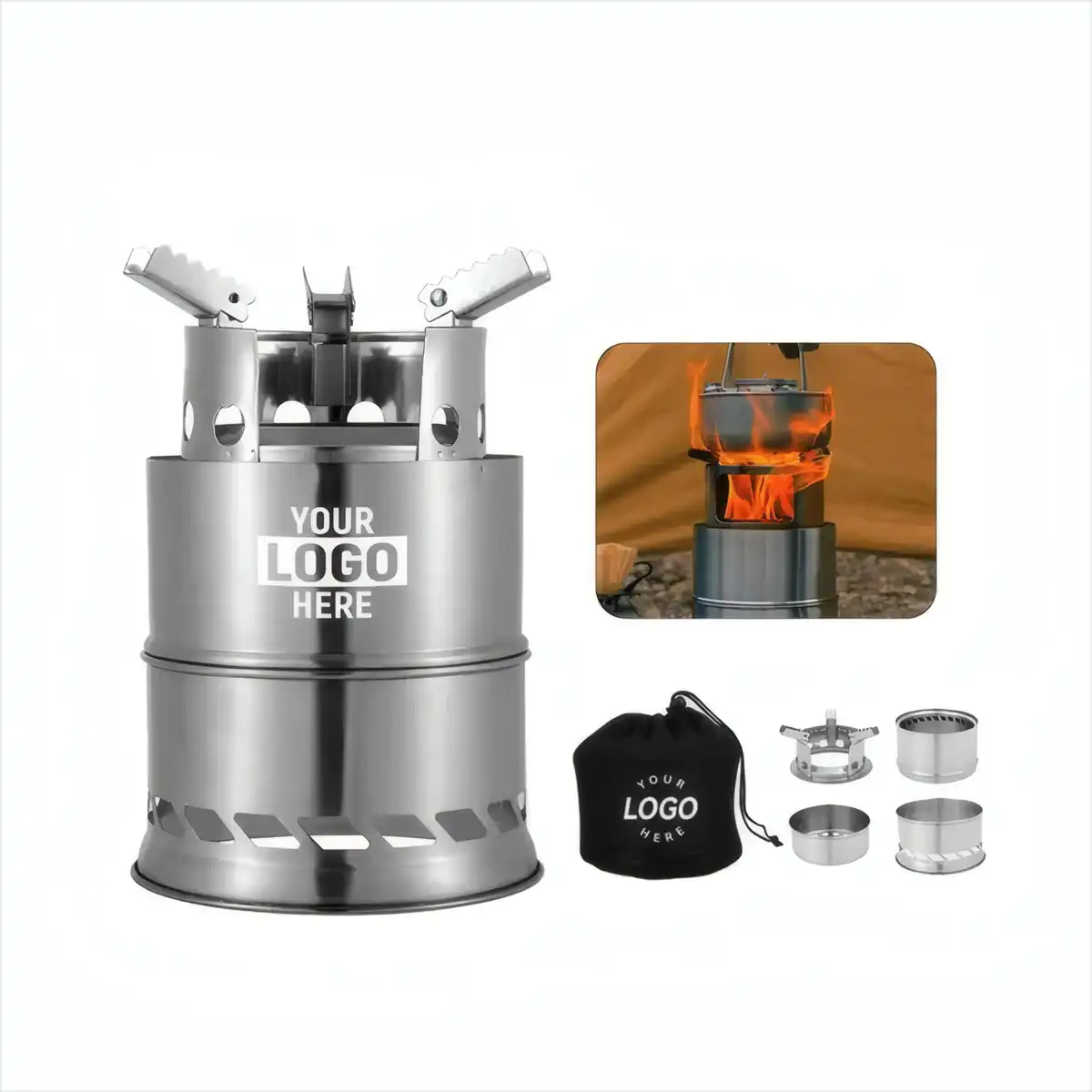 Foldable Steel Camping Stove Windproof