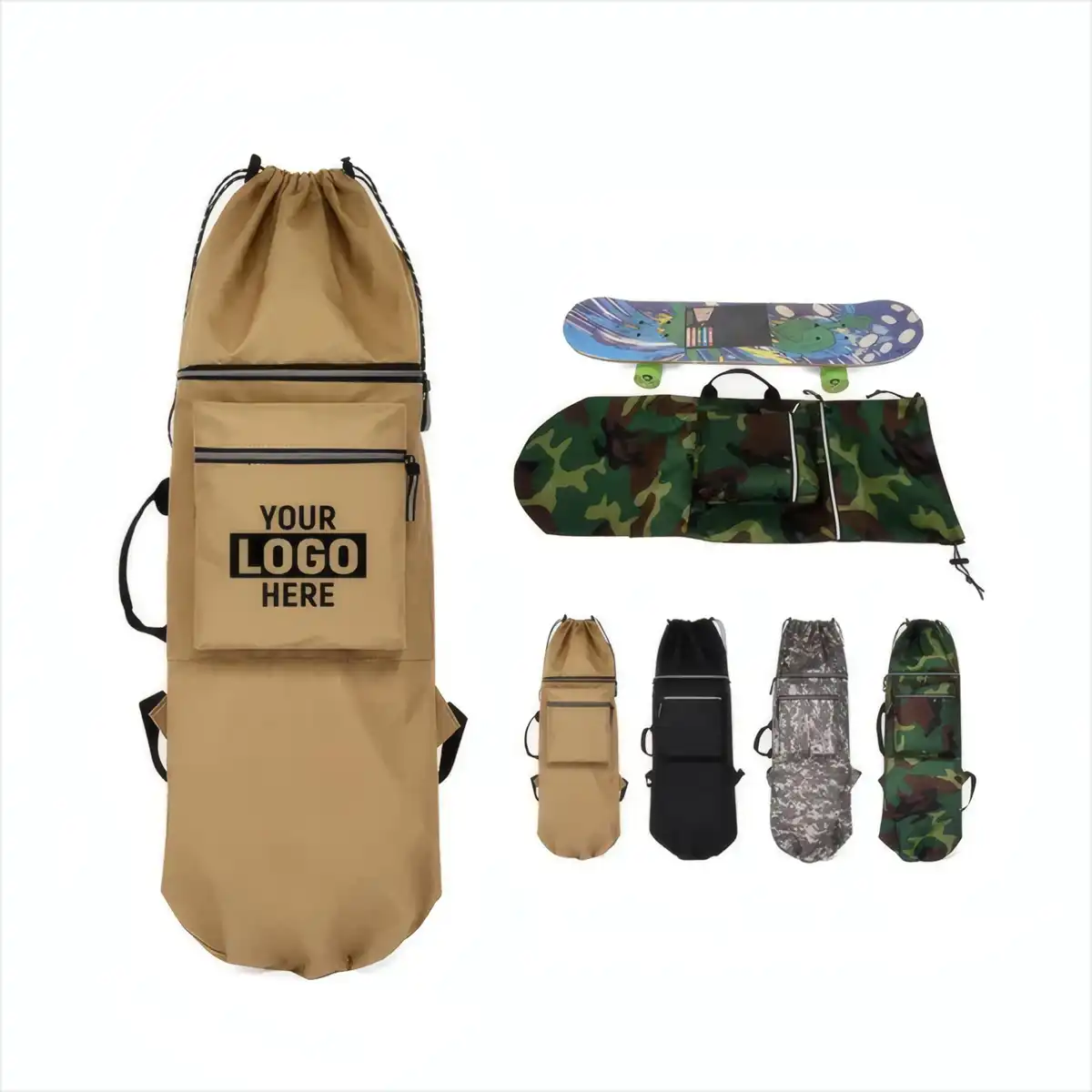 Waterproof Skateboard Backpack with Straps