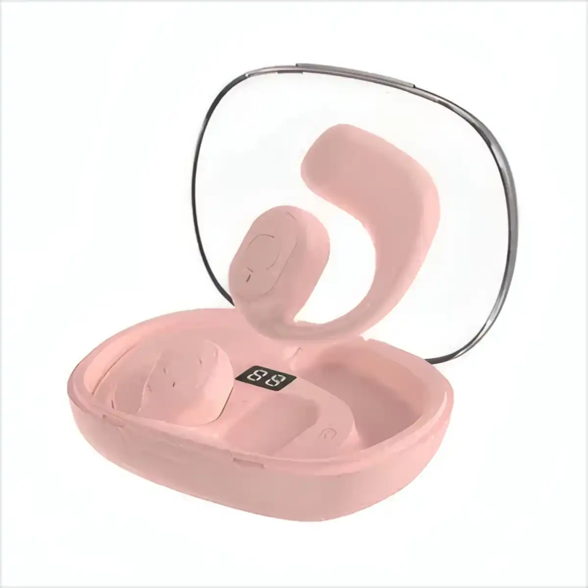 Bluetooth Earbuds Transparent Charging Case product close-up